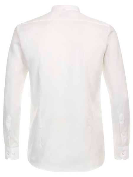 VENTI Slim Fit Hemd Weiß Stehkragen Easy Care