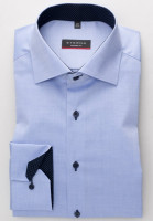 Eterna shirt MODERN FIT FINE OXFORD light blue with Classic Kent collar in modern cut