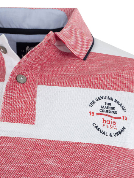 HAJO Poloshirt Rot Piqué - Ansicht 1