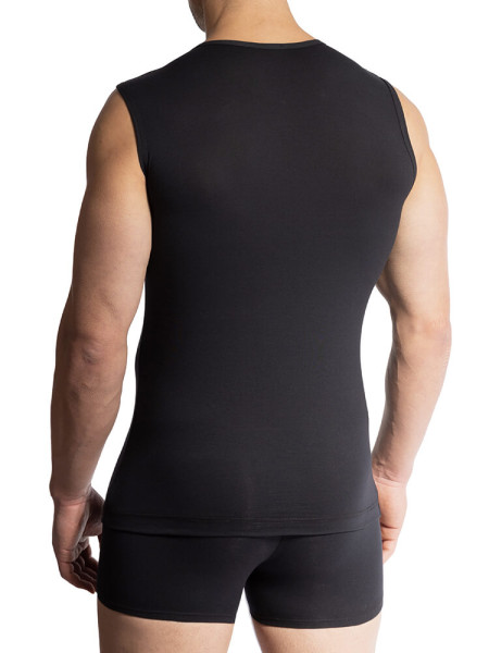 OLAF BENZ Regular Fit Schwarz Feinripp