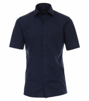 Chemise CASAMODA MODERN FIT UNI POPELINE bleu foncé avec col Kent en coupe moderne