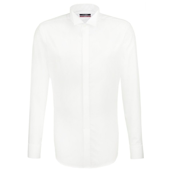 Seidensticker REGULAR shirt UNI POPELINE white with Carmen Party collar in modern cut