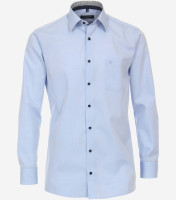 CasaModa shirt COMFORT FIT UNI POPELINE light blue with Kent collar in classic cut