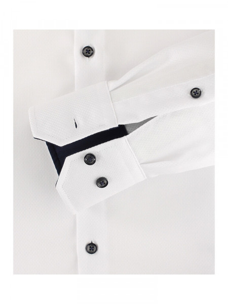 VENTI Regular Fit Hemd Weiß Button-Down Dobby - Ansicht 2