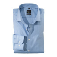 OLYMP No. Six super slim Hemd TWILL hellblau mit Royal Kent Kragen in super schmaler Schnittform
