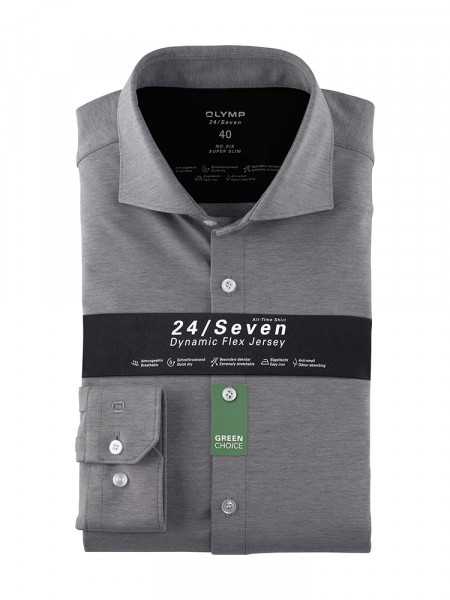 OLYMP No. Six 24/Seven super slim jersey shirt