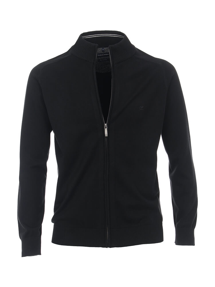 CASAMODA Cardigan Uomo In Puro Cotone Pima - Girocollo Con Cerniera - Maniche Lunghe, Vestibilità Comoda - Colore Beige (Taglia L)