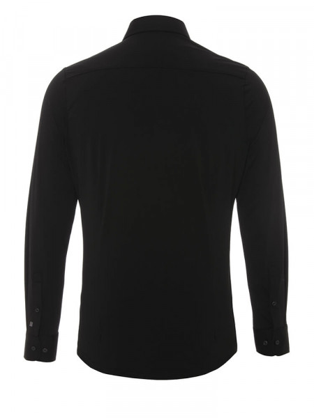 PURE Extra Slim Fit Hemd Schwarz Haifisch Jersey