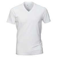 Venti T-shirt in white with v-neck in a double pack