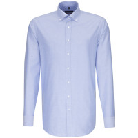 Seidensticker Hemd REGULAR FEIN OXFORD hellblau mit Button Down Kragen in moderner Schnittform