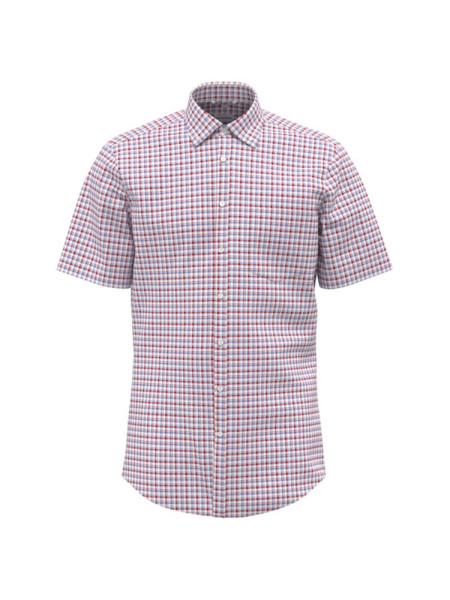 Seidensticker overhemd MODERN TWILL rood met Button Down-kraag in moderne snit