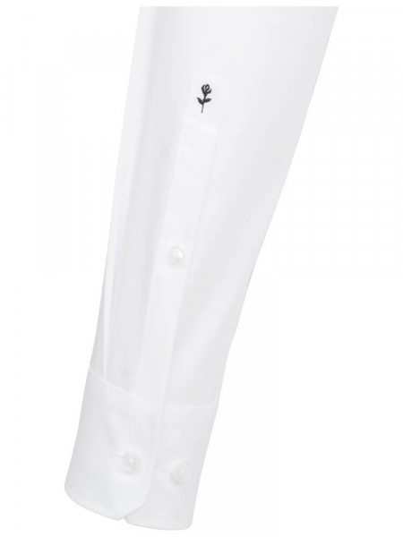 SEIDENSTICKER Regular Fit Hemd Weiß Business Kent Popeline - Ansicht 1