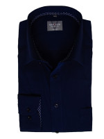 Marvelis Hemd COMFORT FIT UNI POPELINE dunkelblau mit New Kent Kragen in klassischer Schnittform