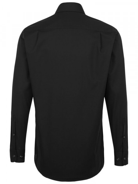 SEIDENSTICKER Regular Fit Hemd Schwarz Business Kent Popeline