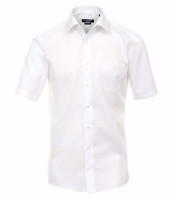 Chemise CASAMODA COMFORT FIT UNI POPELINE blanc avec col Kent en coupe classique