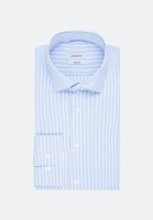 Seidensticker shirt SLIM FIT UNI STRETCH light blue with Kent collar in narrow cut