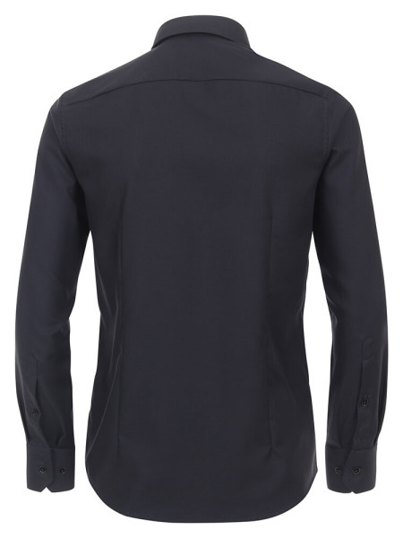 VENTI Regular Fit Hemd Schwarz Kent Struktur