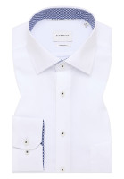 Eterna overhemd MODERN FIT UNI POPELINE wit met Kentkraag in moderne snit