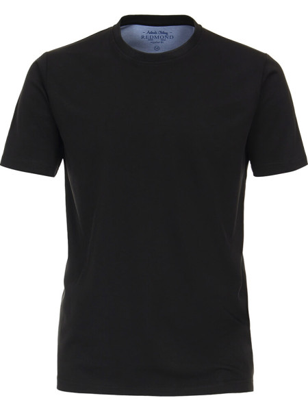 Redmond T-shirt REGULAR FIT JERSEY zwart met Ronde hals -kraag in klassieke snit