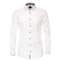 Venti shirt BODY FIT STRUCTURE white with Kent collar in narrow cut