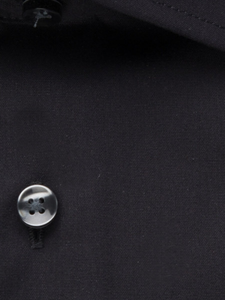 SEIDENSTICKER Tailored Fit Hemd Schwarz Business Kent Popeline - Ansicht 3