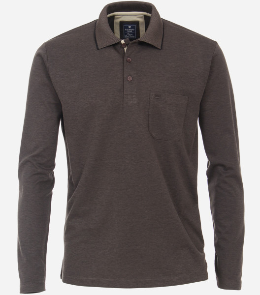 Redmond Polo shirt REGULAR FIT UNI STRETCH antraciet met Cutaway -kraag in klassieke snit