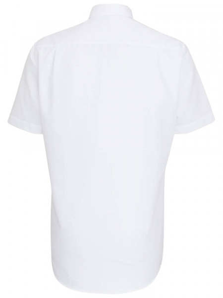 SEIDENSTICKER Regular Fit Hemd Weiß Button-Down Popeline