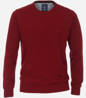 Redmond Jumper REGULAR FIT BREI rood met Ronde hals -kraag in klassieke snit