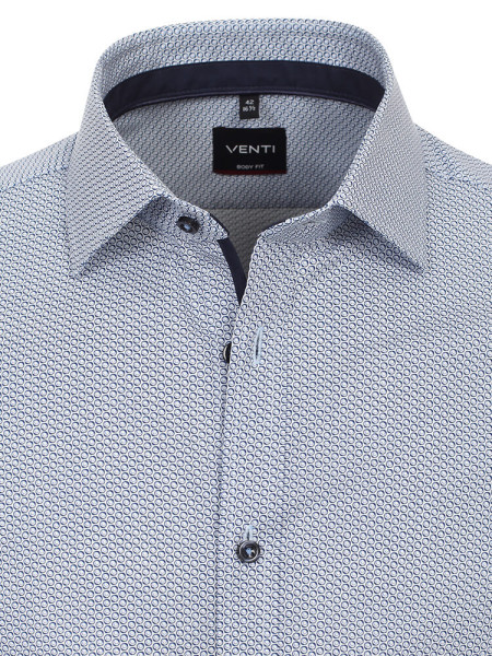 VENTI Slim Fit Hemd Mittelblau Kent Easy Care  - Ansicht 1