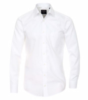 Chemise CASAMODA MODERN FIT UNI POPELINE blanc avec col Kent en coupe moderne