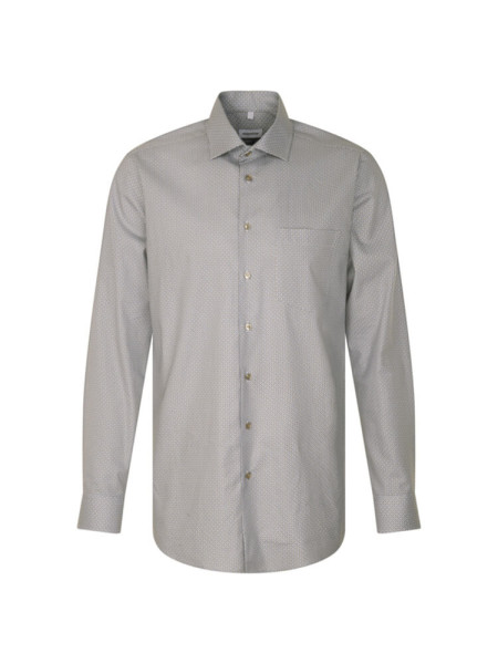Seidensticker shirt MODERN TWILL beige with Business Kent collar in modern cut