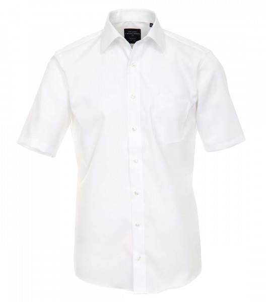CASAMODA overhemd MODERN FIT UNI POPELINE wit met Kentkraag in moderne snit