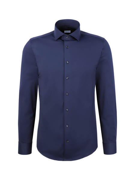 SEIDENSTICKER Slim Fit Hemd Marine Kent Performance Shirt