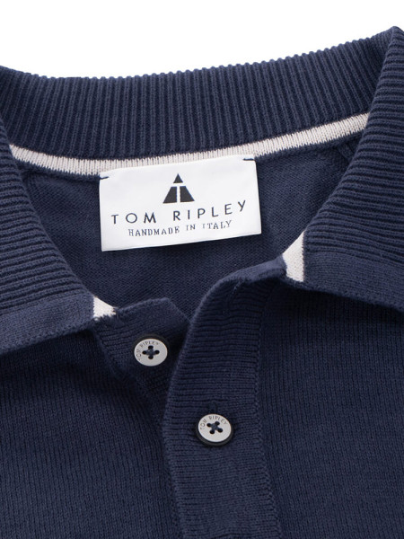 TOM RIPLEY Poloshirt Marine Extrafeine Qualität - Ansicht 1