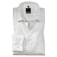 OLYMP Luxor modern fit Hemd TWILL beige mit Global Kent Kragen in moderner Schnittform