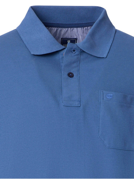 REDMOND Poloshirt Rauchblau Piqué - Ansicht 1
