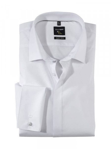 OLYMP shirt SUPER SLIM UNI STRETCH white with Urban Kent collar in super slim cut