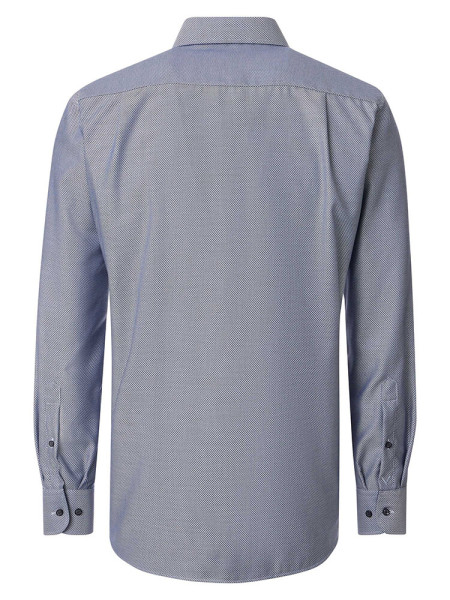 VENTI Comfort Fit Hemd Dunkelblau Button-Down Struktur