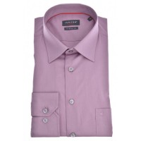 Chemise Jupiter COMFORT FIT CHAMBRAY rouge avec col Kent en coupe classique