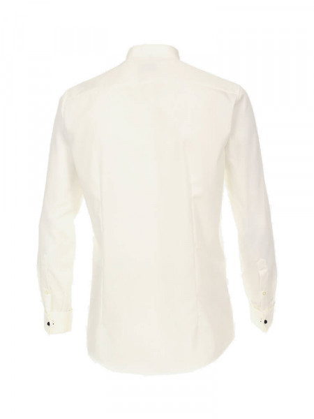 VENTI Regular Fit Hemd Hellbeige Kläppchen Popeline