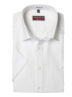 Marvelis BODY FIT shirt UNI POPELINE white with New York Kent collar in narrow cut