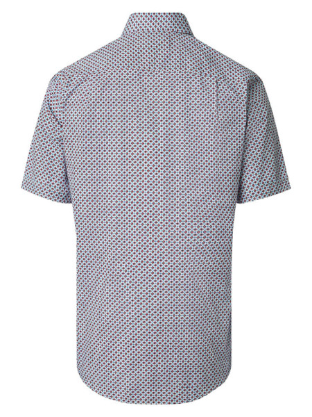 REDMOND Comfort Fit Hemd Rot Kent Print