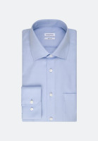 Seidensticker overhemd REGULAR FIT TWILL lichtblauw met Business Kent-kraag in klassieke snit