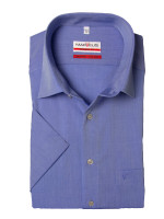 Marvelis MODERN FIT shirt CHAMBRAY medium blue with New Kent collar in modern cut