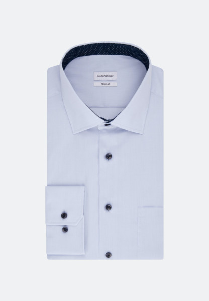 Seidensticker shirt REGULAR FIT FIL À FIL light blue with Business Kent collar in classic cut