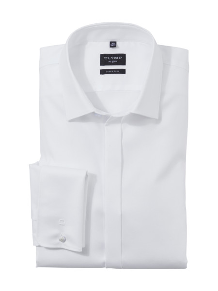 Olymp shirt SUPER SLIM TWILL white with Urban Kent collar in super slim cut