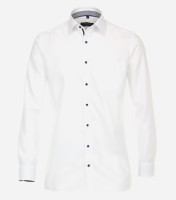 CasaModa shirt COMFORT FIT STRUCTURE white with Kent collar in classic cut