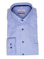 Marvelis shirt MODERN FIT TWILL light blue with New Kent collar in modern cut