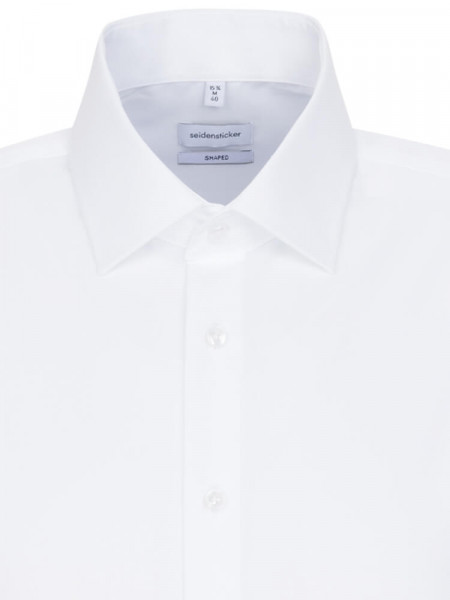 SEIDENSTICKER Tailored Fit Hemd Weiß Business Kent Popeline - Ansicht 2