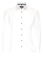 Redmond overhemd MODERN FIT STRUCTUUR wit met Kent-kraag in moderne snit